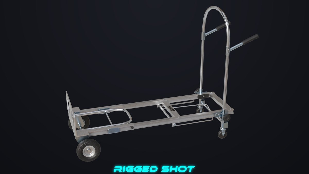 Convertible Hand Truck Steel URP HDRP Textures