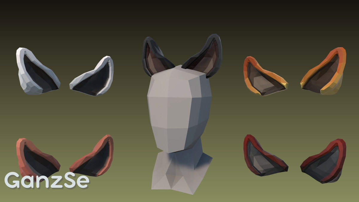 GanzSe Animal Ears - Fantasy Low Poly Pack