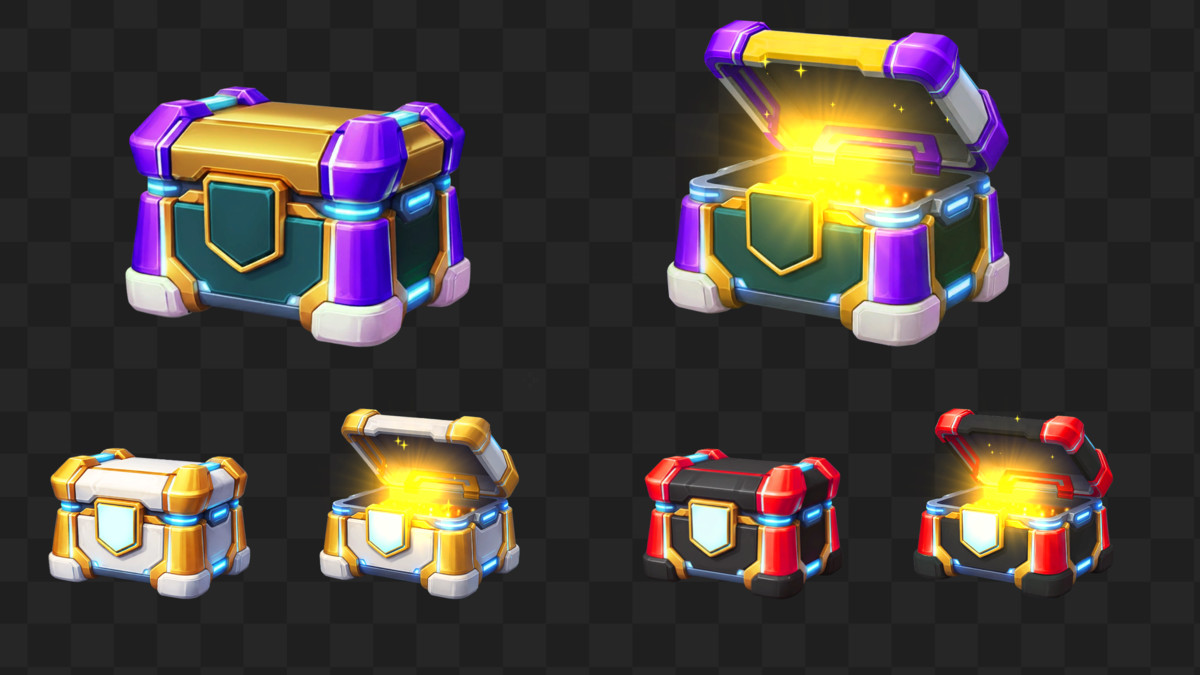 Modern 2D Animated Chests Pack – 36 Variants