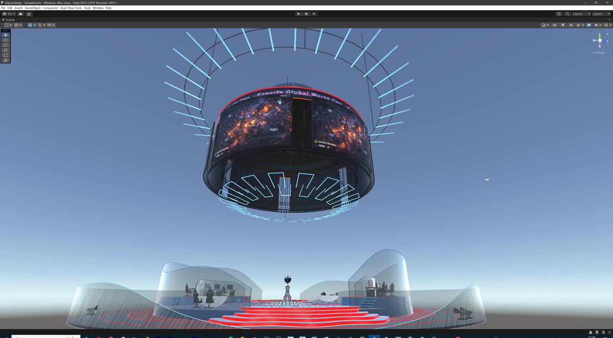 Esports Stage Environment - Futuristic 3d Arena Interior (Gaming Tournament Cup)