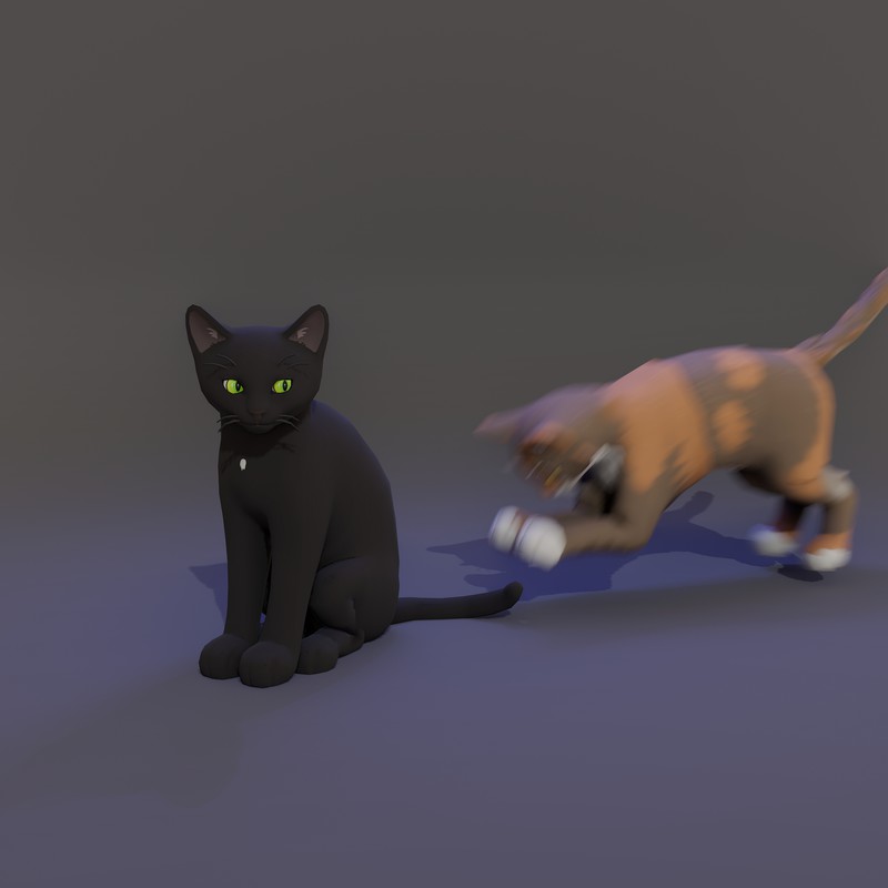 Low Poly Stylized Kittens