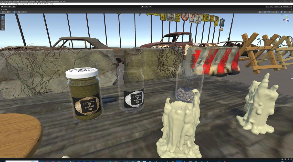 Post-Apocalyptic Survival Urban City Props and Road Signs Pack - 135 3d Models