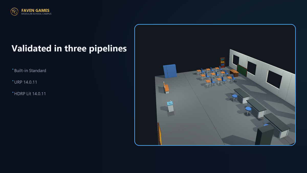 Modular School Campus - Stylized Environment Kit