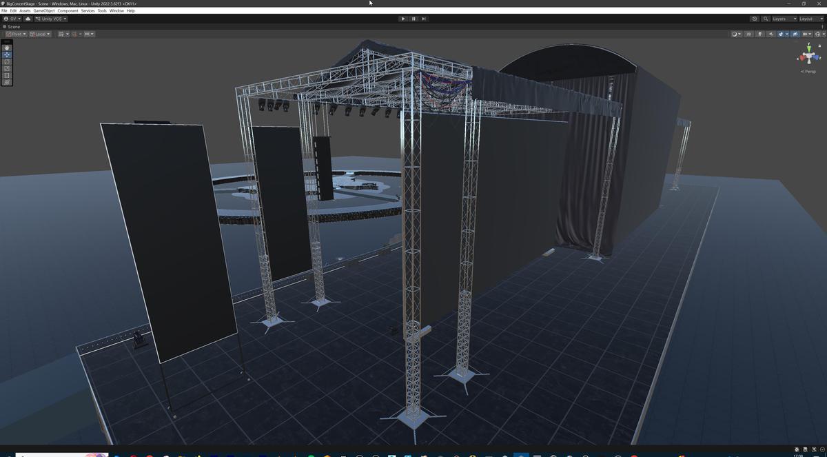 Big Butterfly Concert Arena Stage Venue Modular 3D Model