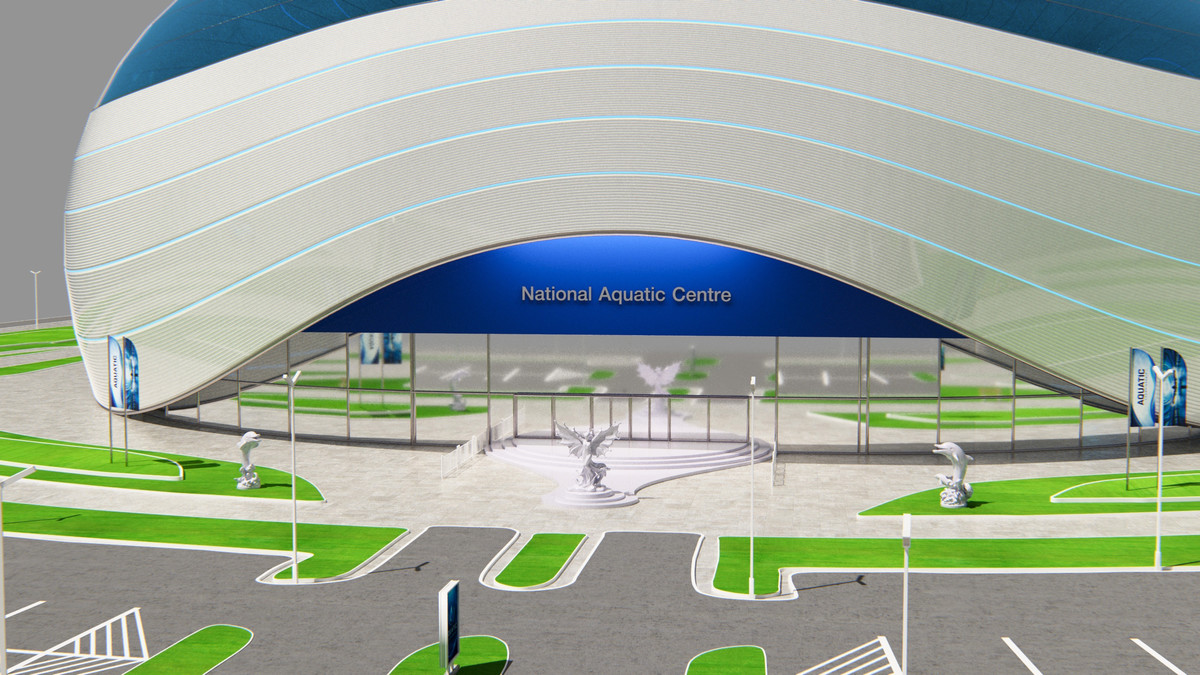 Olympic Aquatic Center Swimming Pool Modular Environment 3D