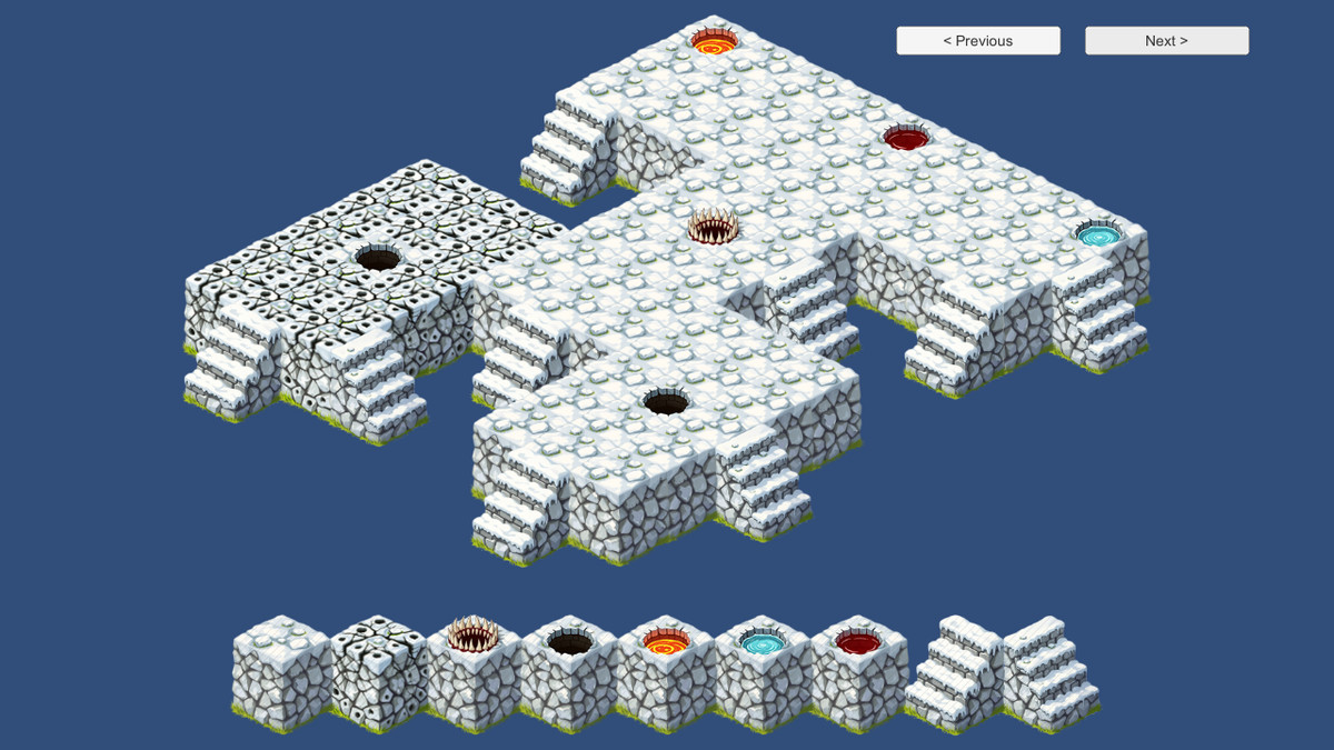 2D Isometric Modular Tileset – Desert & Frozen