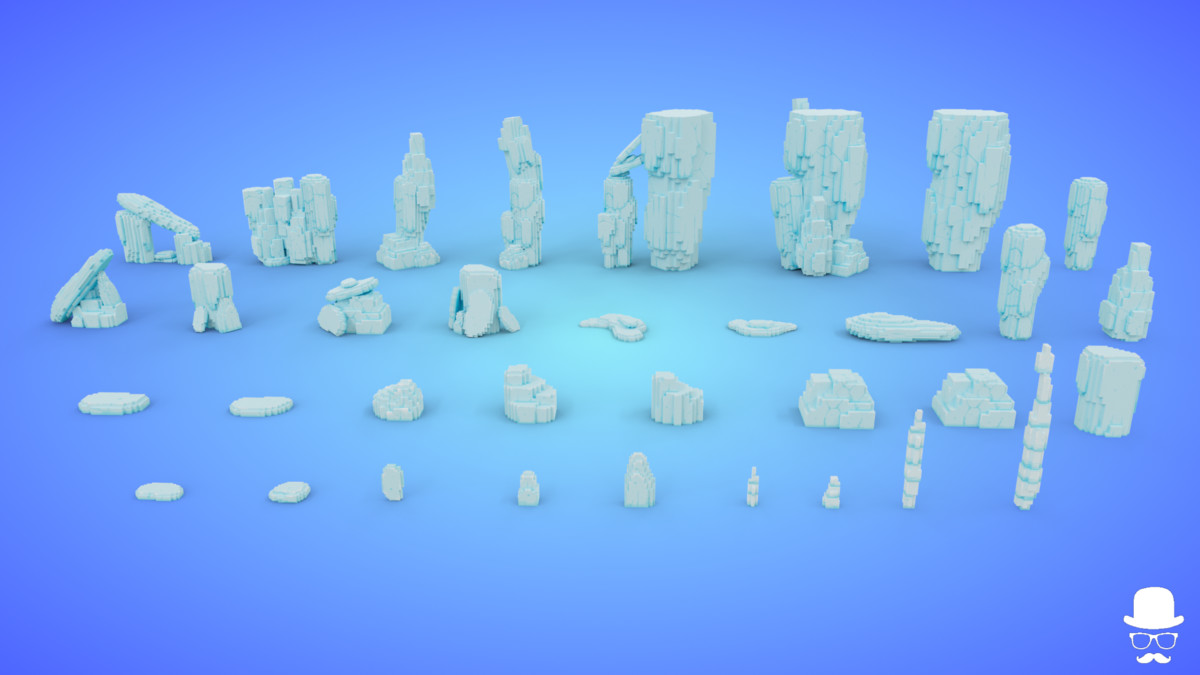 Voxel Rocks & Cliffs Pack