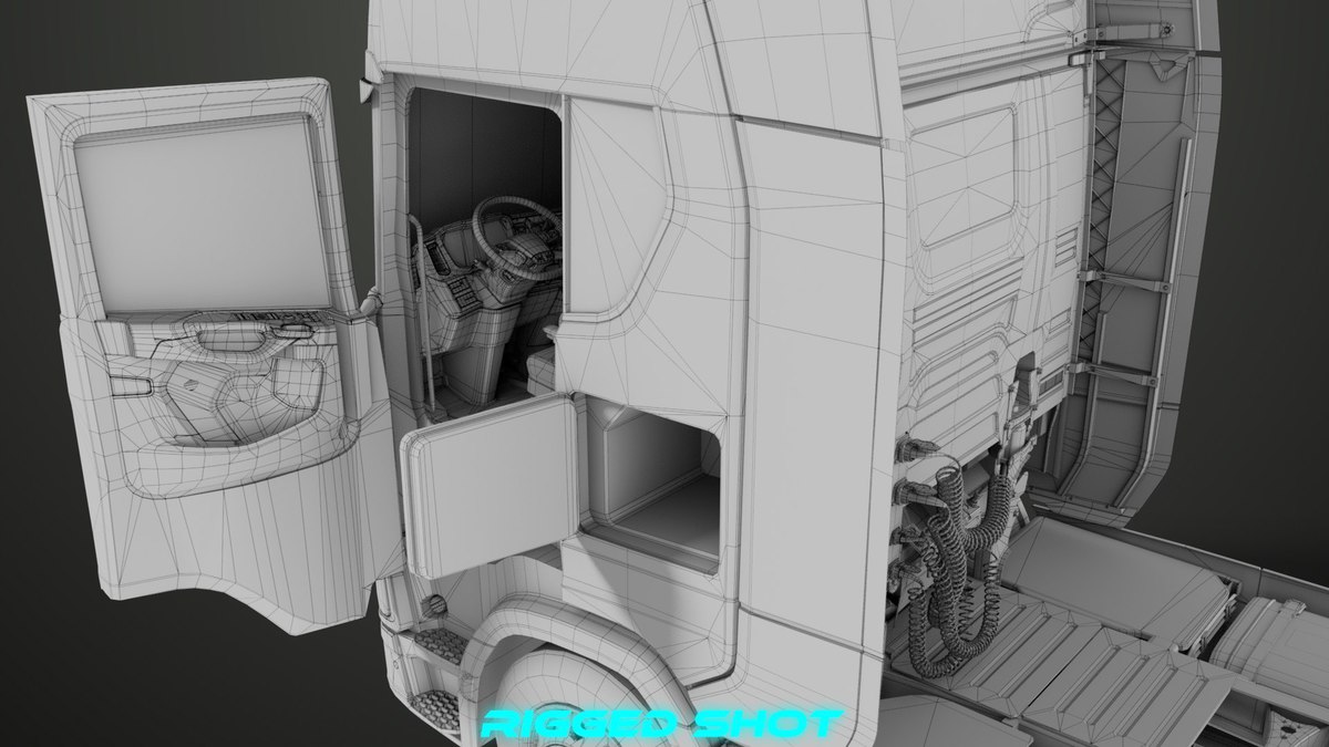 Heavy Truck Chassis 06 Interior URP HDRP Textures