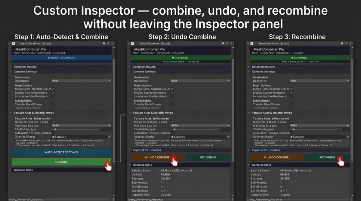 MeshWeld Pro Lite | Mesh Combiner & Texture Atlas
