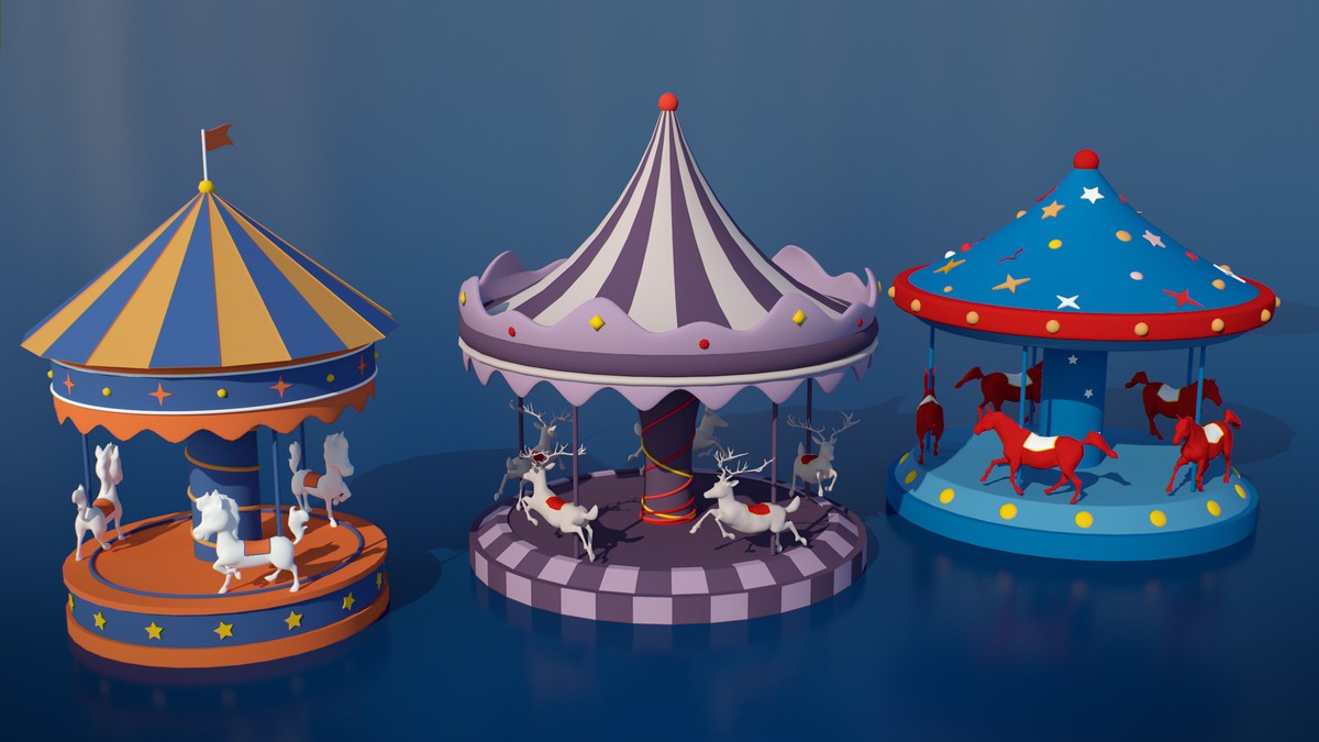 Stylized Lowpoly Winter City Asset Pack
