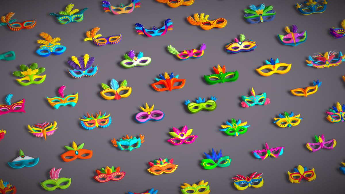 65+ Carnival Feather Mask Mega Pack - Kids Party Masks - Stylized Costume Masks