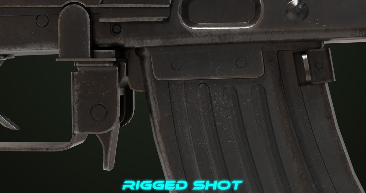 Light Machine Gun 10 Wood URP HDRP Texture