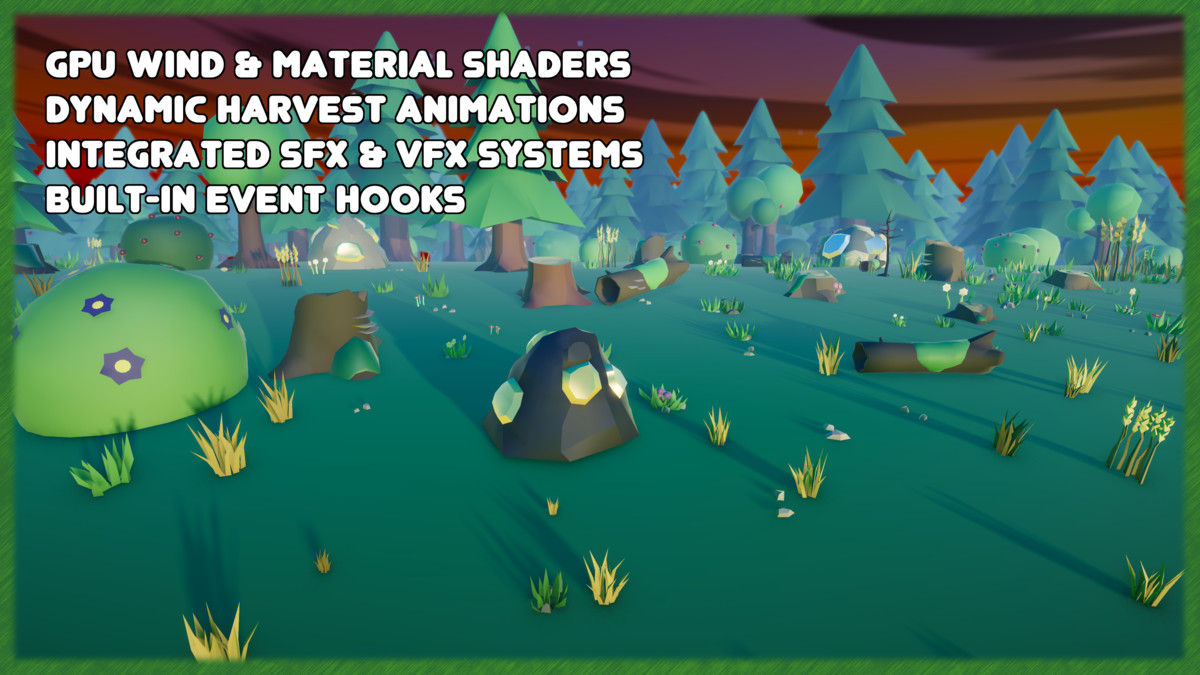 Stylized Harvestable Nature: Forest Assets