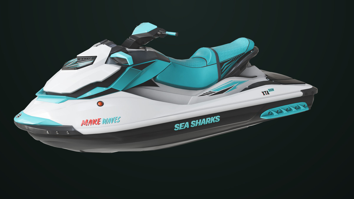 Jet Ski 02 White HDRP URP Textures