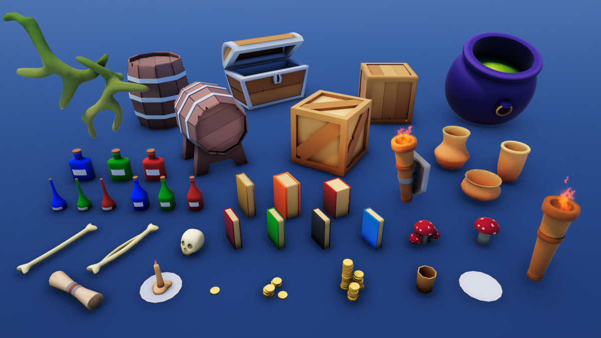 Modular Dungeon & Castle Pack – Stylized Low Poly