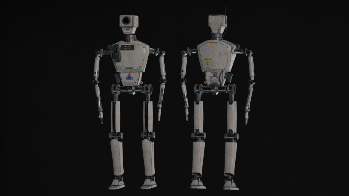 Security Robot NPC Bundle – 5 Rigged Game-Ready Characters