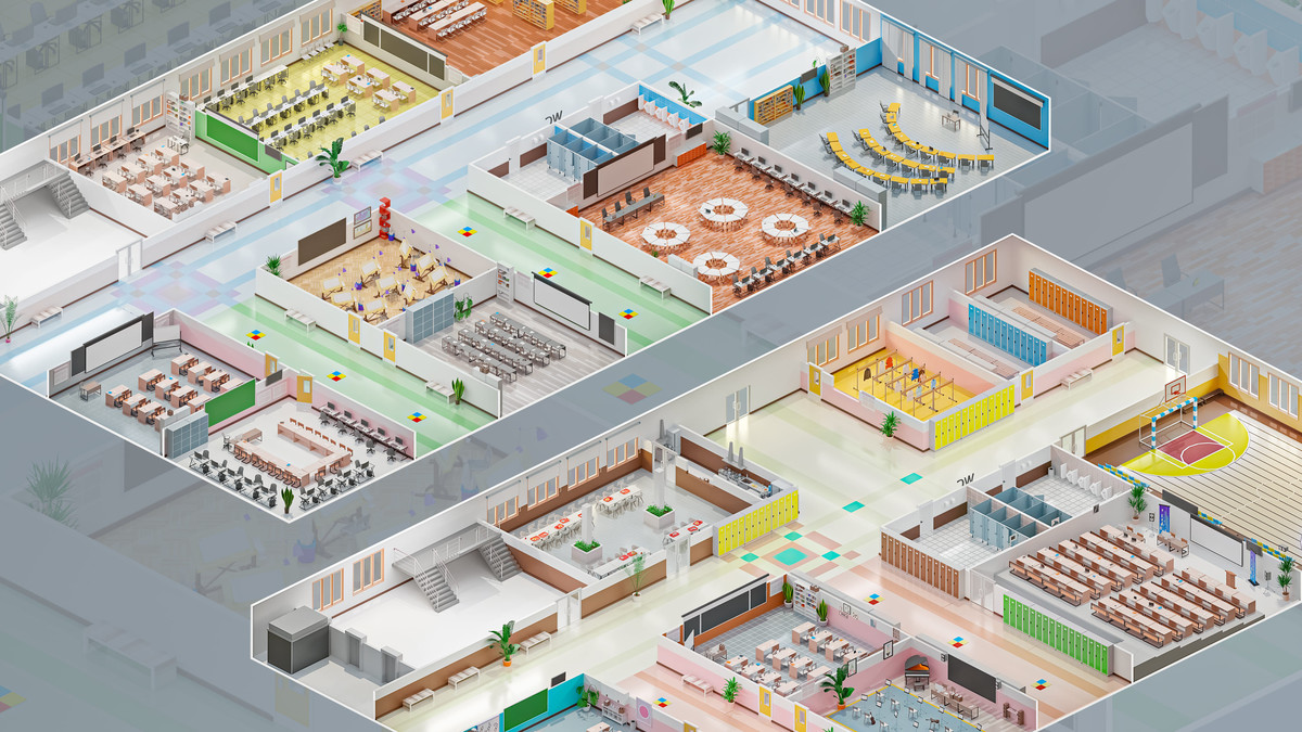 School - Low Poly 3D Models Pack