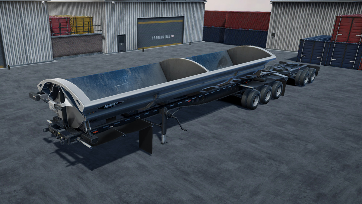 80s cabover sidedump trailer
