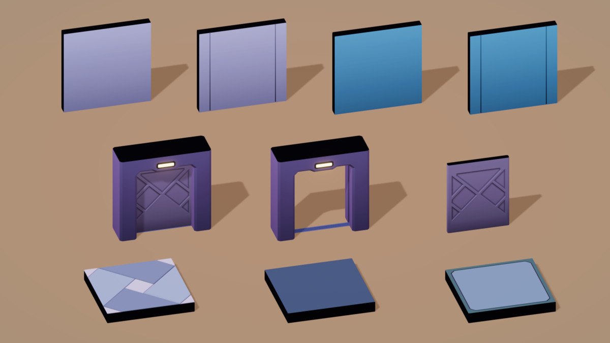 Sci-Fi Living Quarters - Low-Poly Asset Pack 01