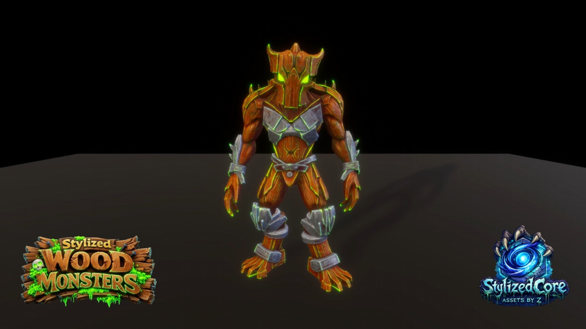 Wood Monsters Pack 2 – 4 Stylized Animated Creatures (LOD + Skins)