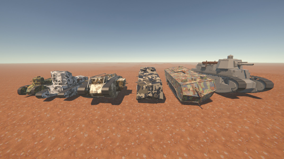 WW1 Lowpoly Tank Asset Pack