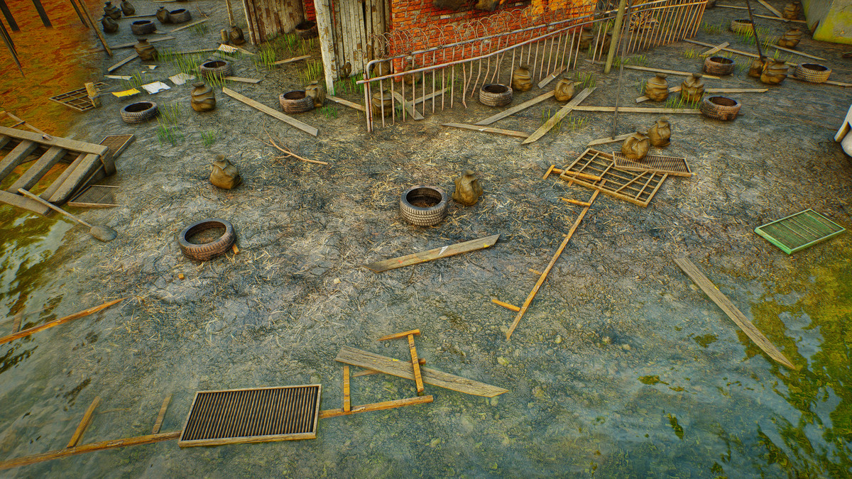 Modular Slum City Wasteland Village with Enterable Interior