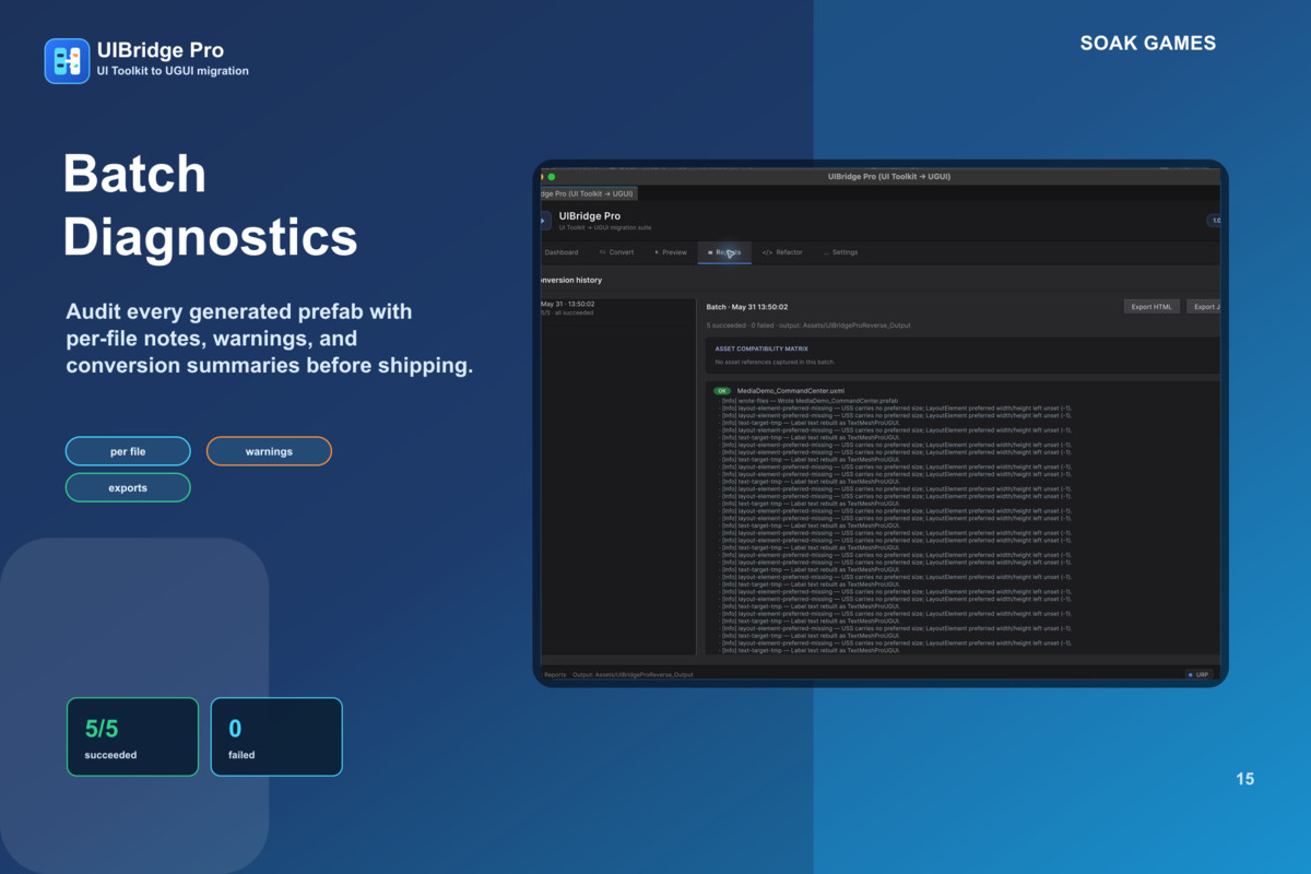 UIBridge Pro — UI Toolkit to UGUI Migrator
