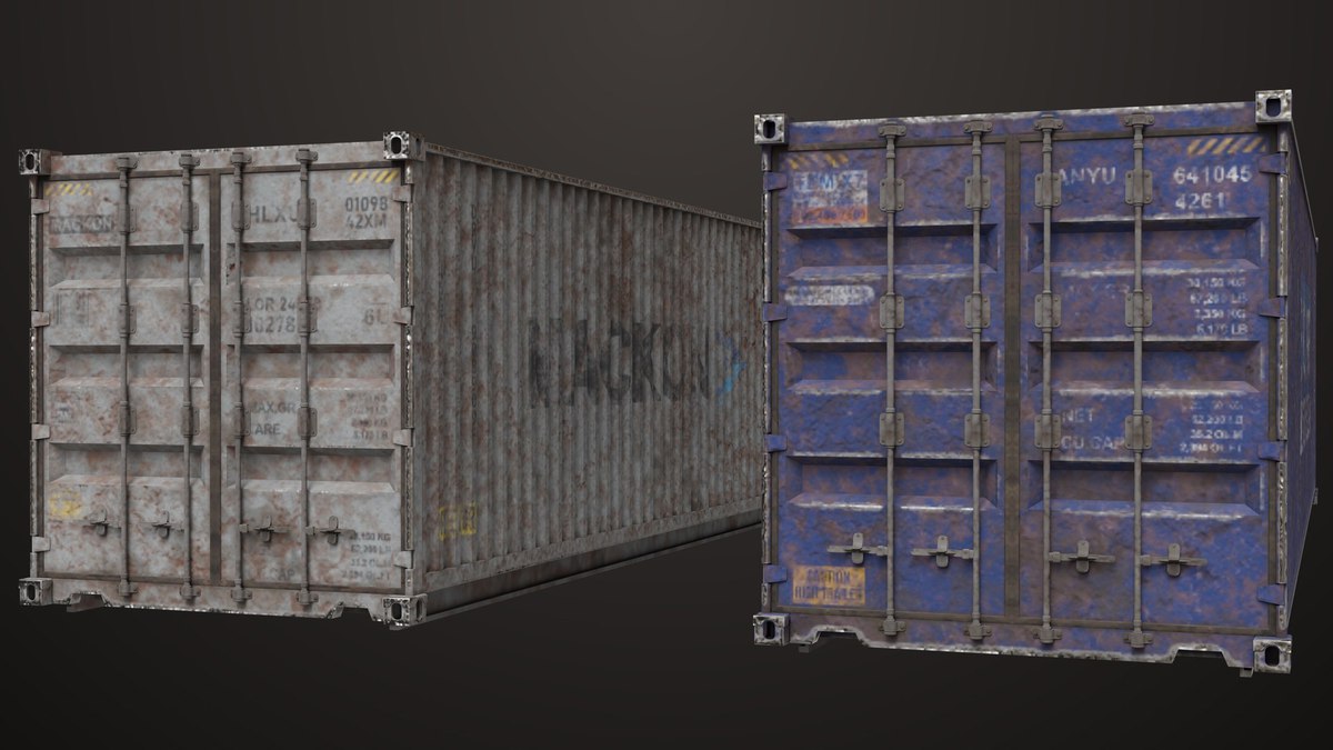 Old Dusty 5 Cargo Container Single Mat URP HDRP Textures
