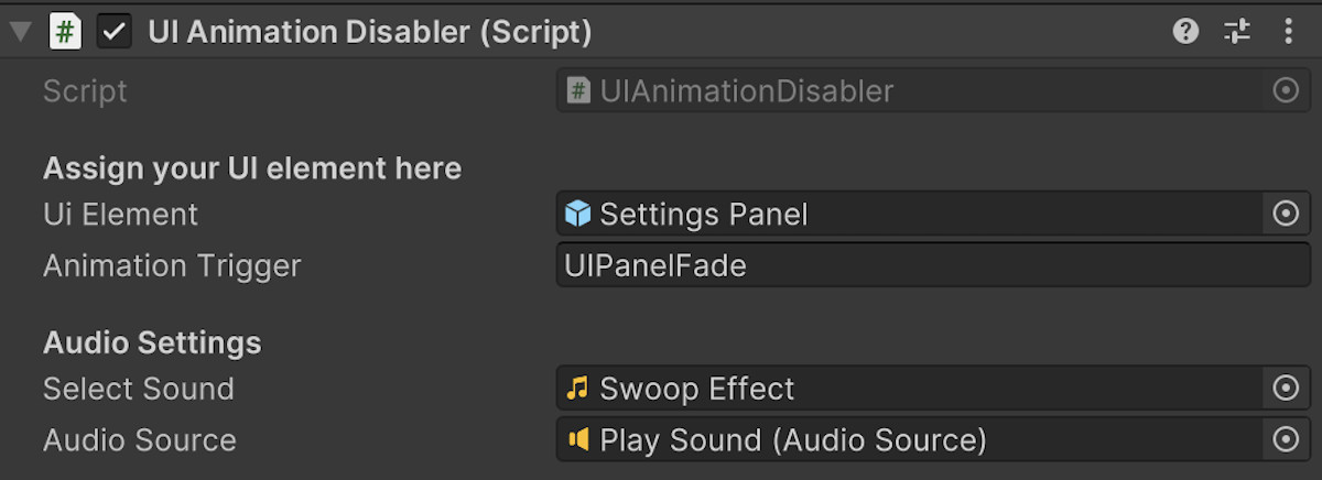 Custom Menu & Audio System