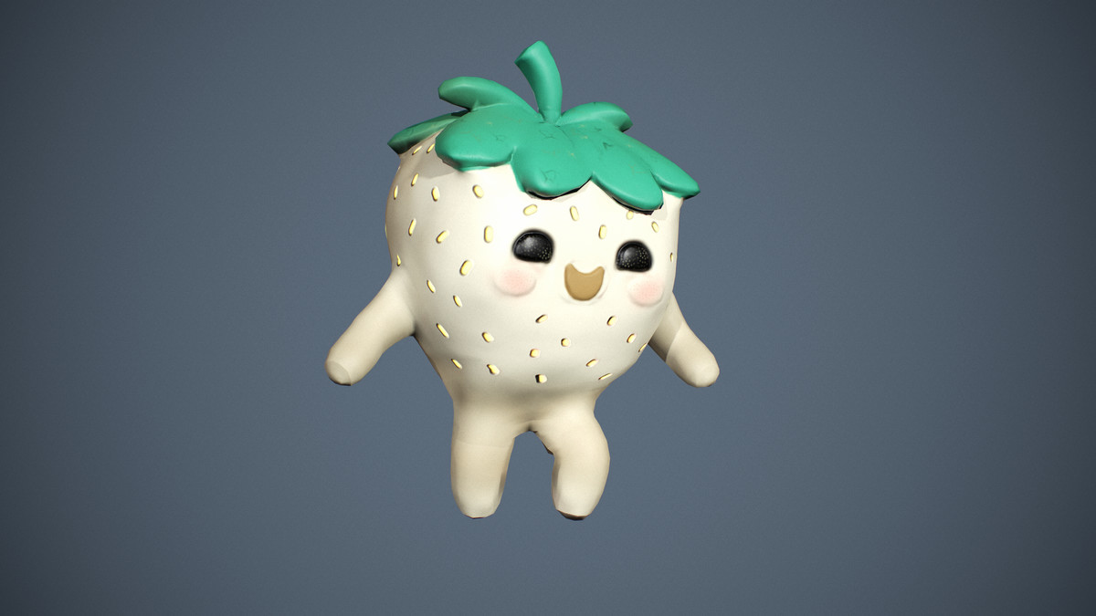 Strawberry Low poly