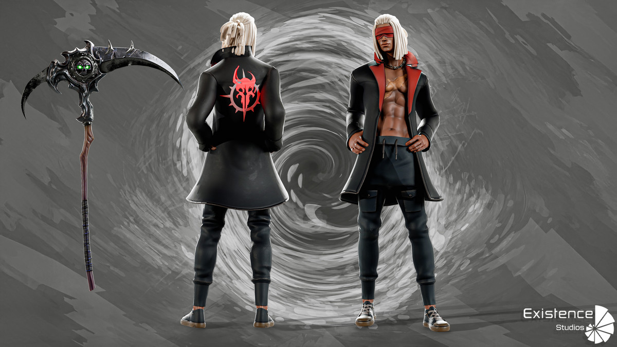 Shadow Reaper - Cyberpunk Sci-Fi Character with Scythe