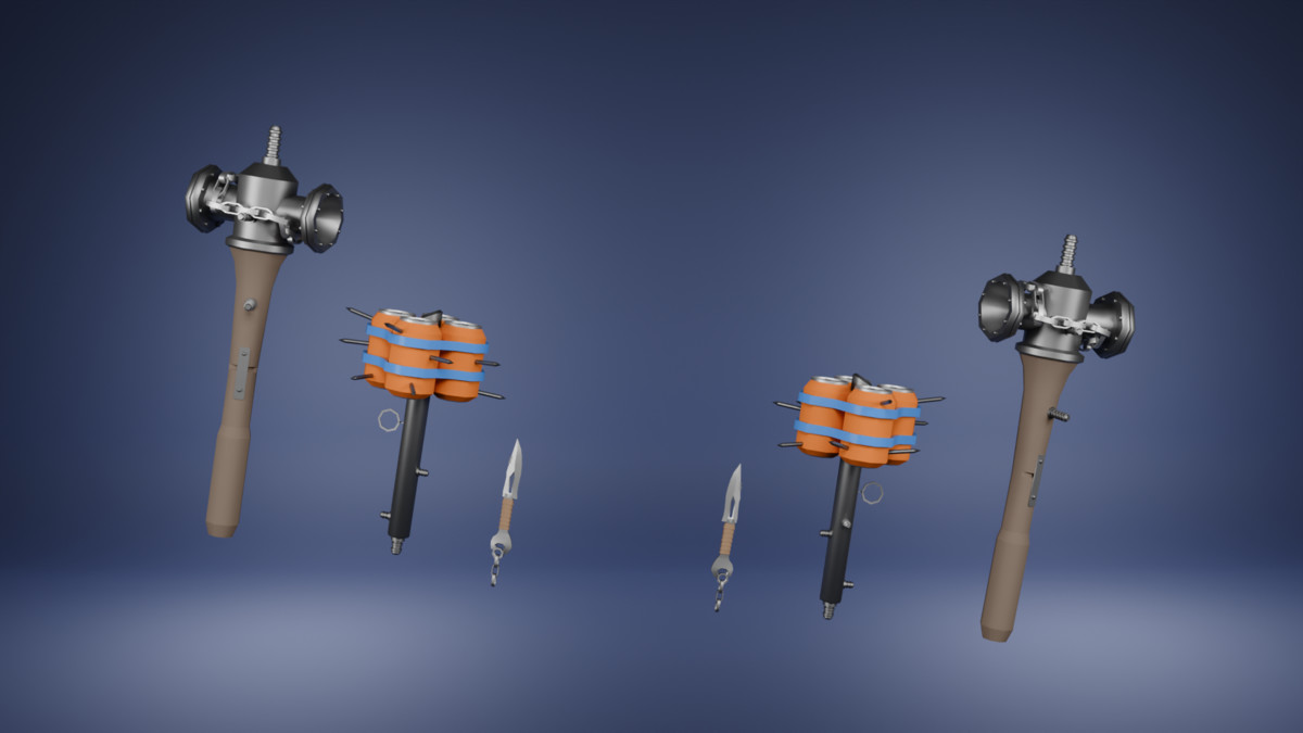 Apocaliptic low poly weapon pack