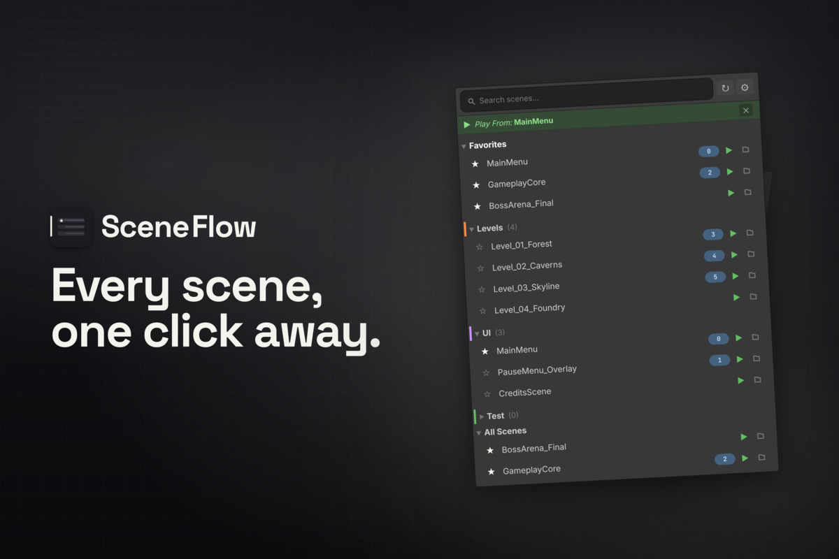 Scene Flow - Scene Manager, Loader & Switcher for Unity