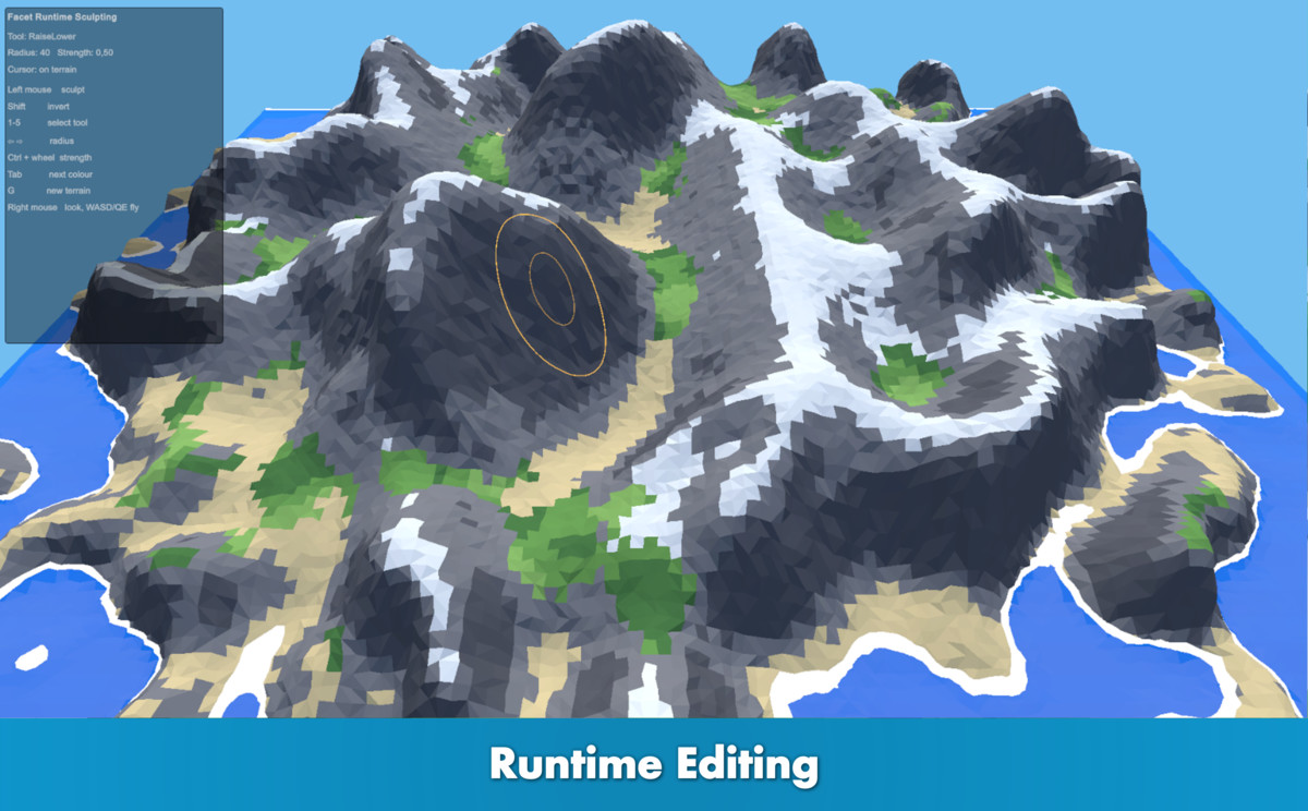 Facet: Low Poly & Blocky Terrain Editor