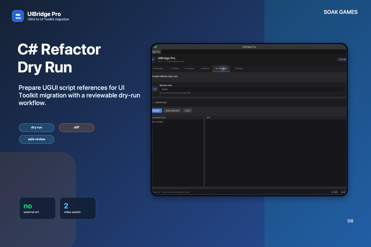 UIBridge Pro — UGUI to UI Toolkit Migrator