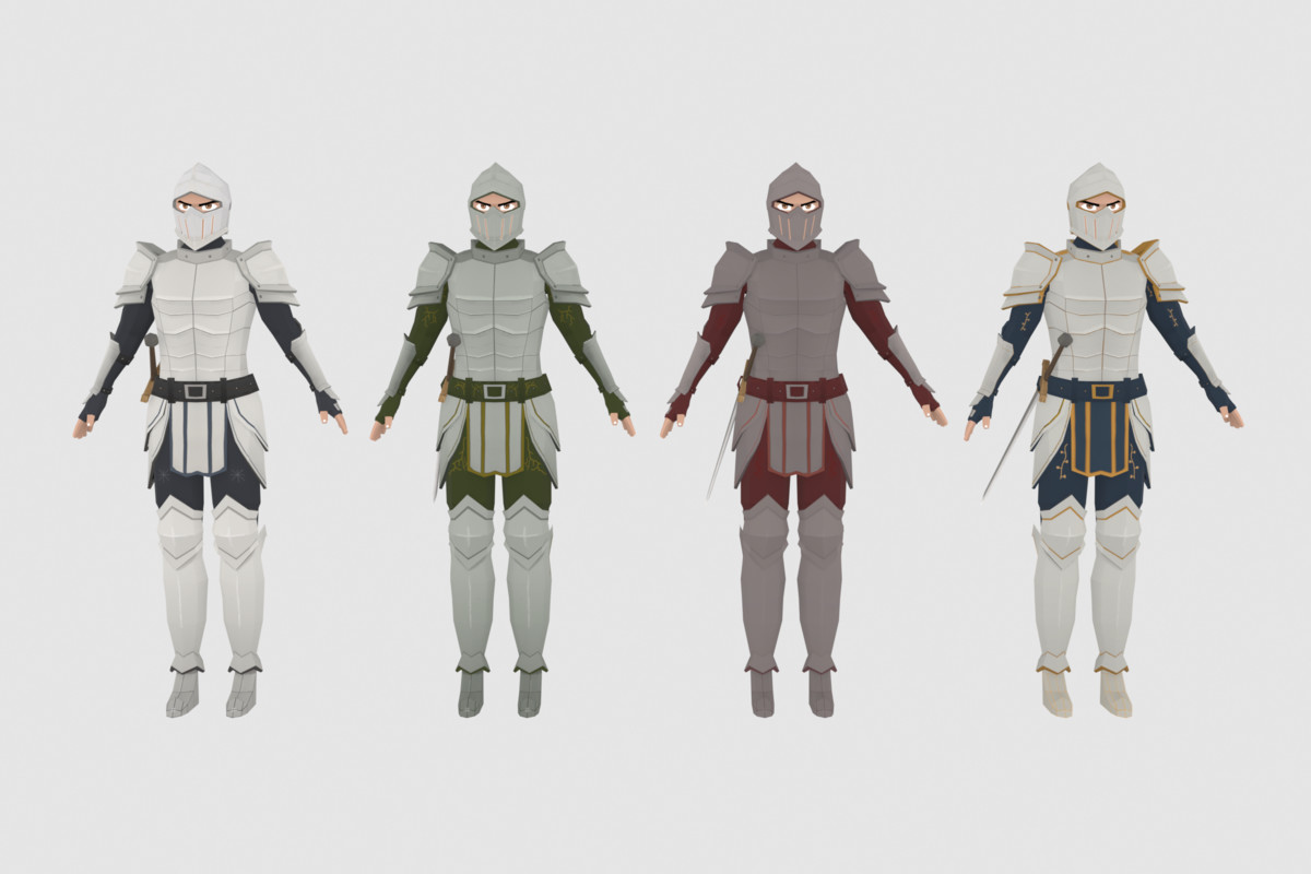 Stylized Knight Warriors Pack - Animated Characters (Male & Female)