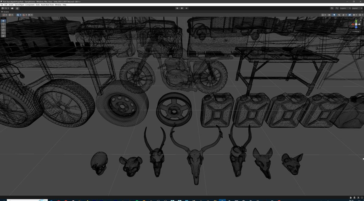 Post-Apocalyptic Survival Urban City Props and Road Signs Pack - 135 3d Models