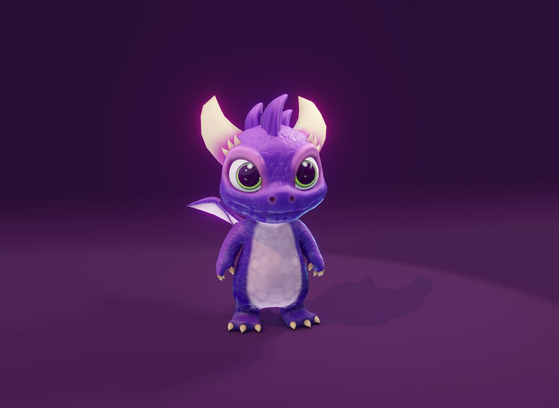 Cartoon Baby Dragons 3D Model with 5 Music Tracks & 36 Sound Effects