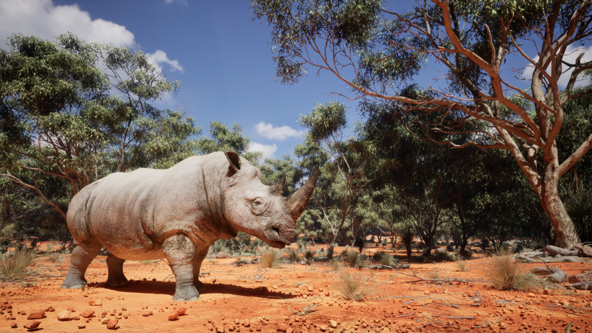 Realistic African Rhinoceros
