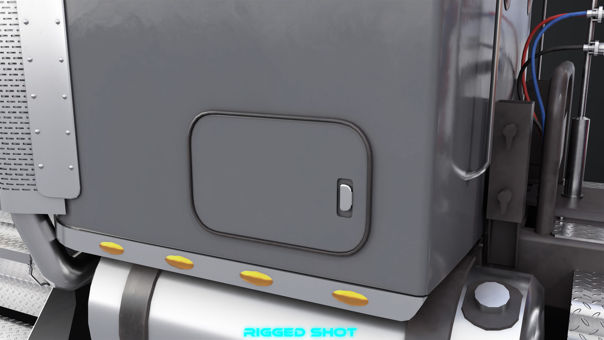 Truck 07 Log Trailer Grey Version URP HDRP Textures