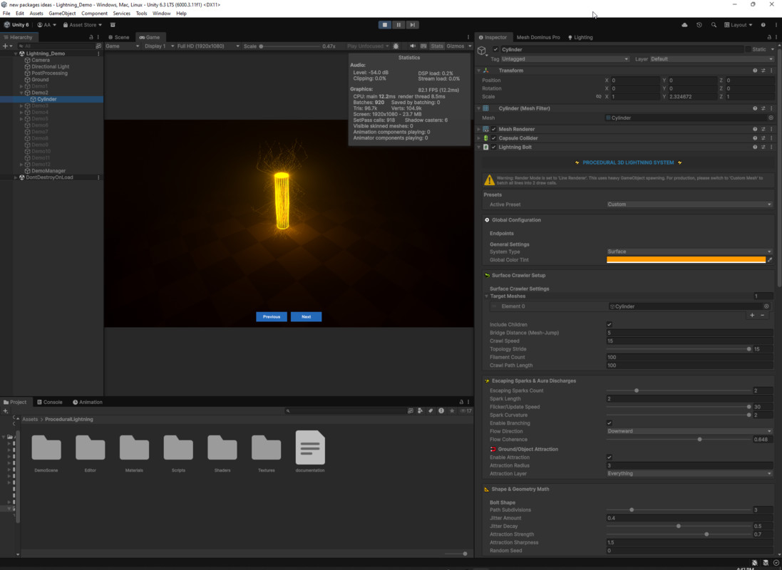 Procedural Lightning & Electricity VFX | Shader System