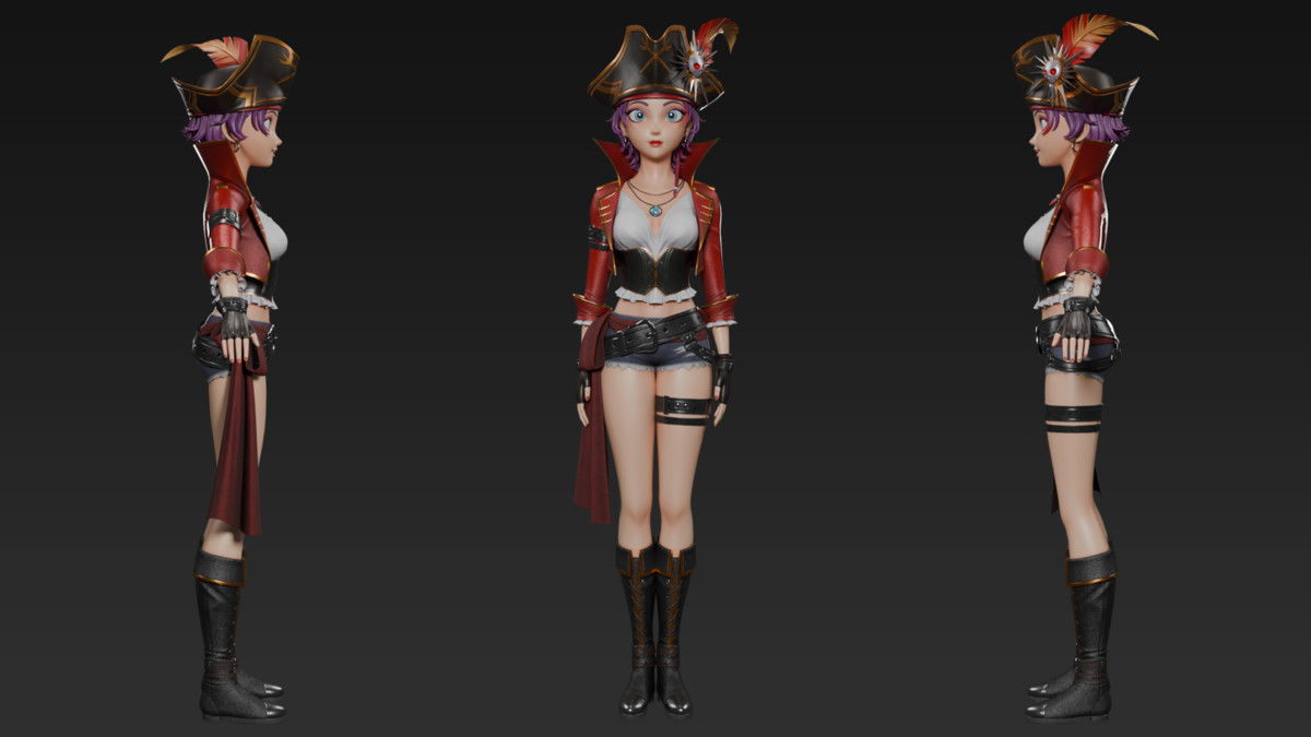 HQ Pirate Queen (well-proportioned figure)
