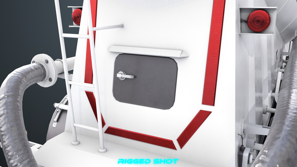 Chassis06 Cement Trailer 01 White URP HDRP Textures