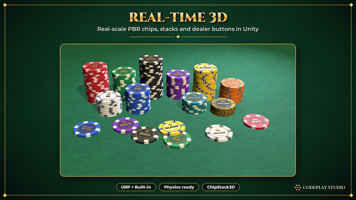 Poker Chips Kit – 2D, UI & 3D Casino Chips and Tokens