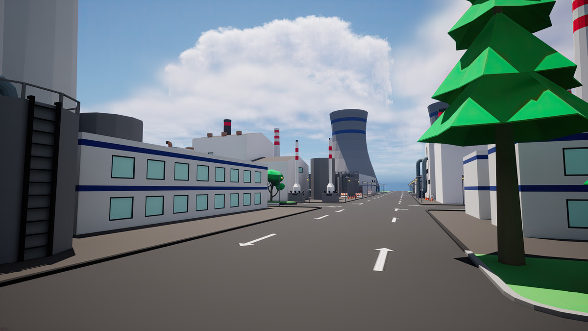 Modular Low Poly Factory [Desktop & Mobile]