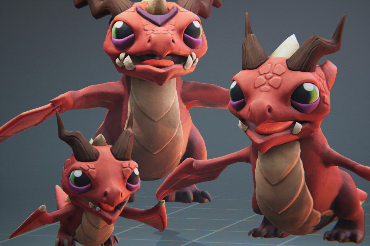 Cute Dragon - 3 Characters + Animations