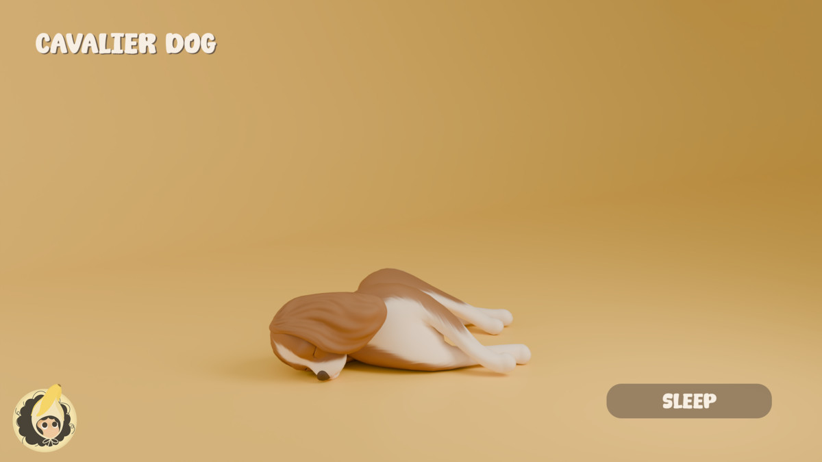 Animated Cavalier Dog