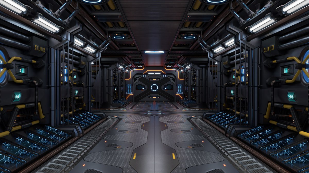 Sci Fi Corridor 01 URP HDRP Textures