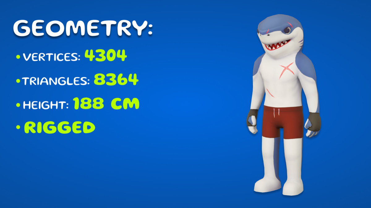Sharkman Character Mobile Ready