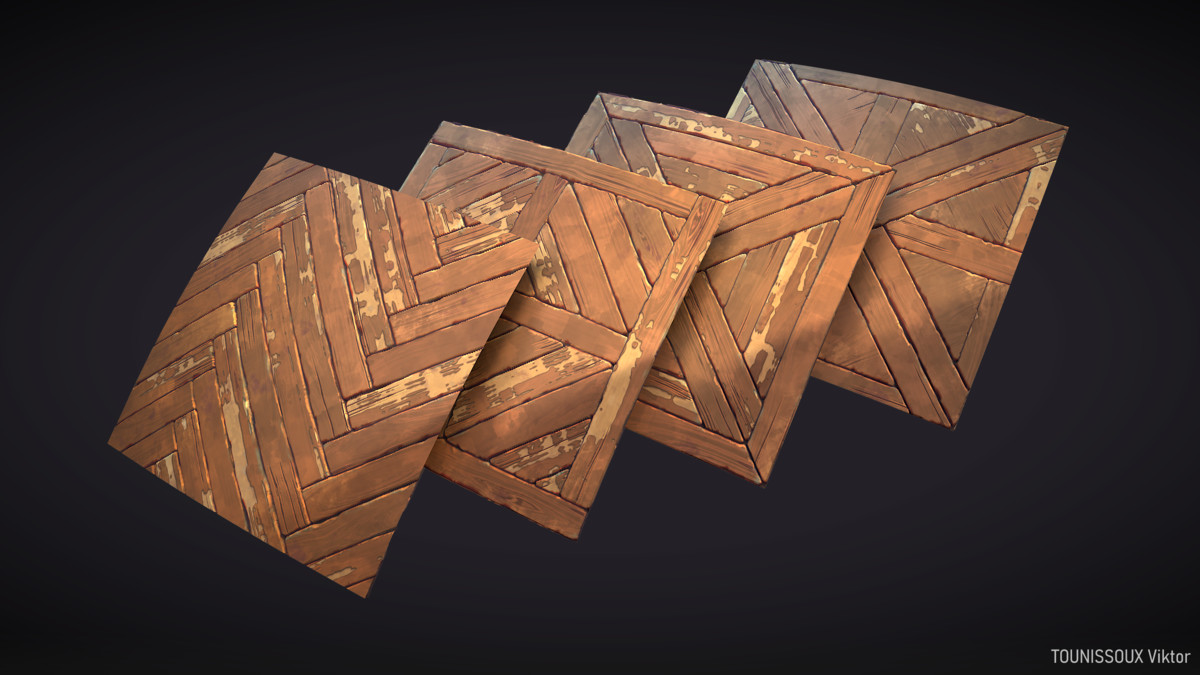 96 Stylized Woodplank Floor Texture Pack